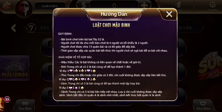 Mậu Binh Tại SunWin Sảnh Chơi Bài Trí Tuệ Đỉnh Cao Hấp Dẫn Nhất Hiện Nay