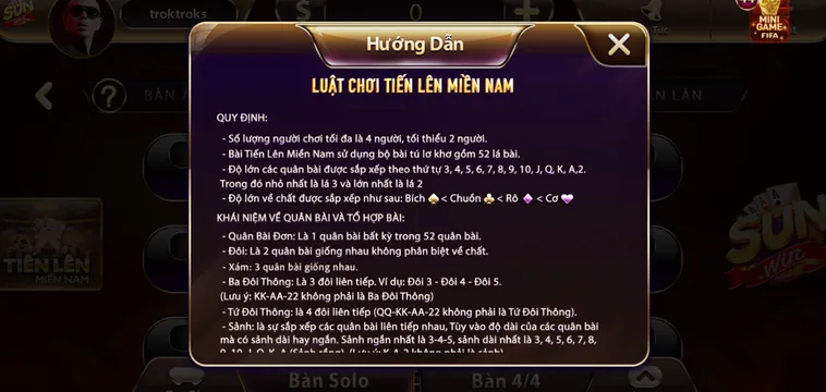Hướng Dẫn Chơi Tiến Lên Miền Nam Tại SunWin Đẳng Cấp Thượng Lưu
